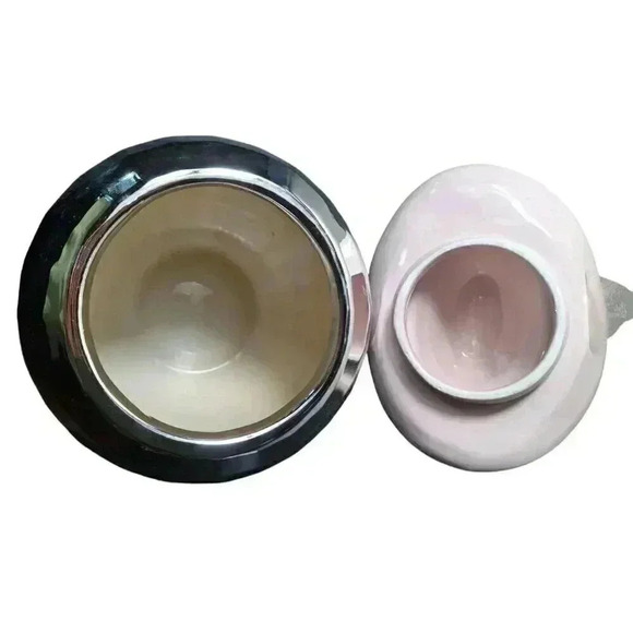 RARE Disco Ball Cookie Jar w/ Pink Cowgirl Cowboy Hat ceramic 10" NEW - Picture 5 of 6